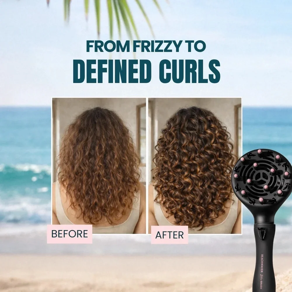 Beachwaver Blow Brush 4-in-1 Styling Brush - Midnight Rose / NIB